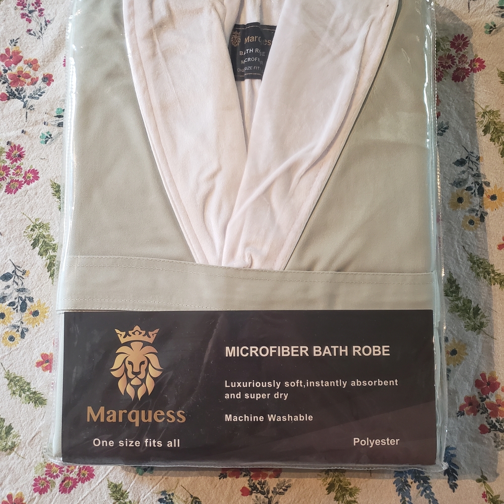 NEW Sage Green Microfiber/Terry Robe